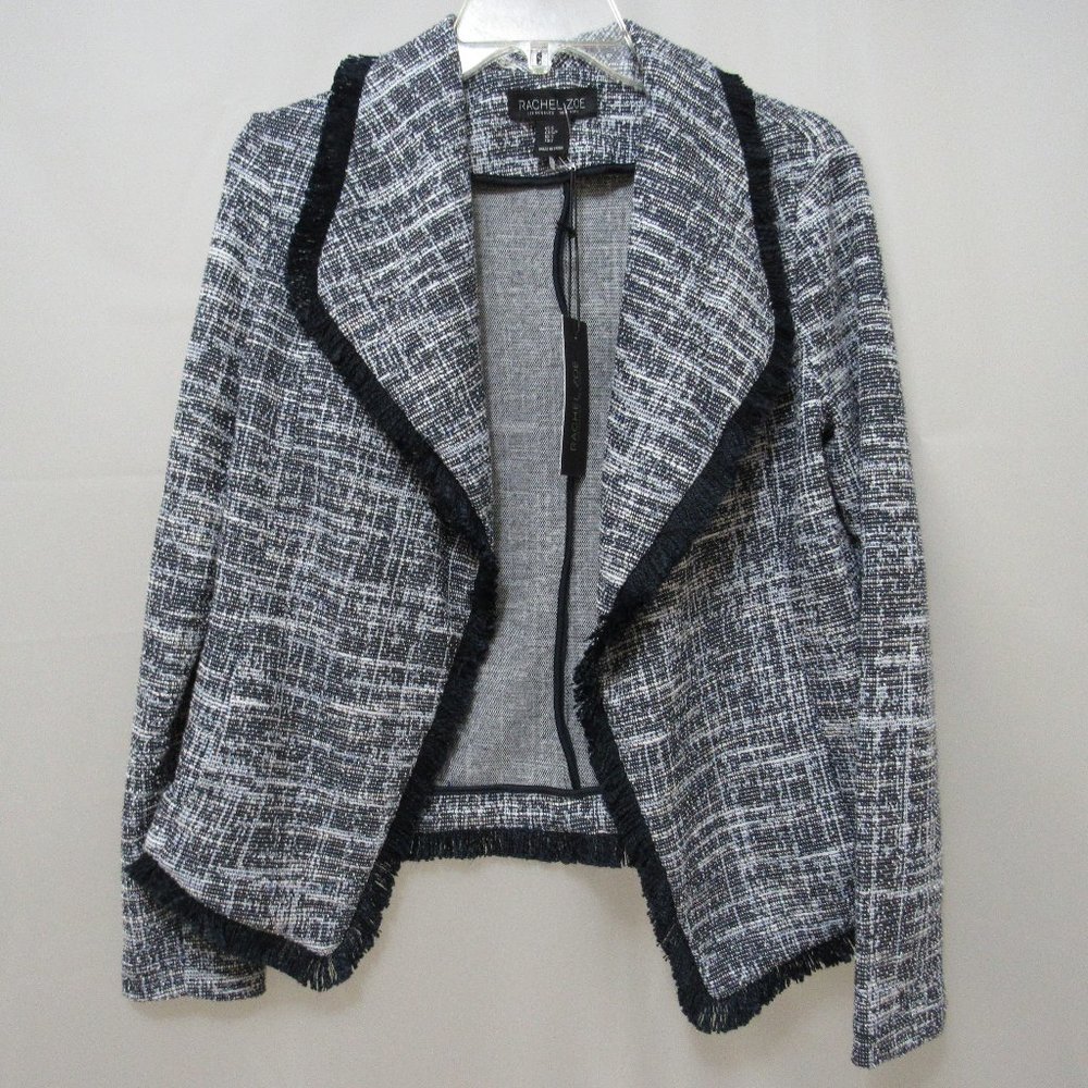 Rachel Zoe Tweed Fringe Blazer Size S